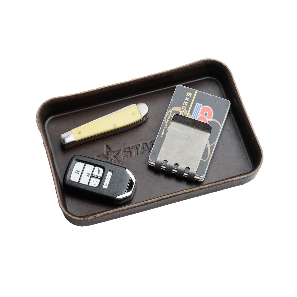 Staccato Leather Valet Tray