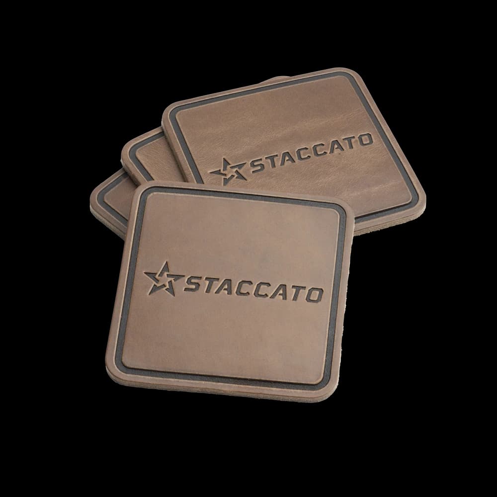 Staccato Leather Coasters - Set of 4