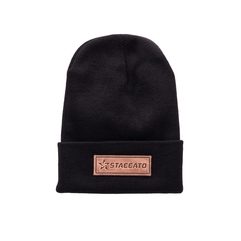 Staccato Leather Patch Beanie