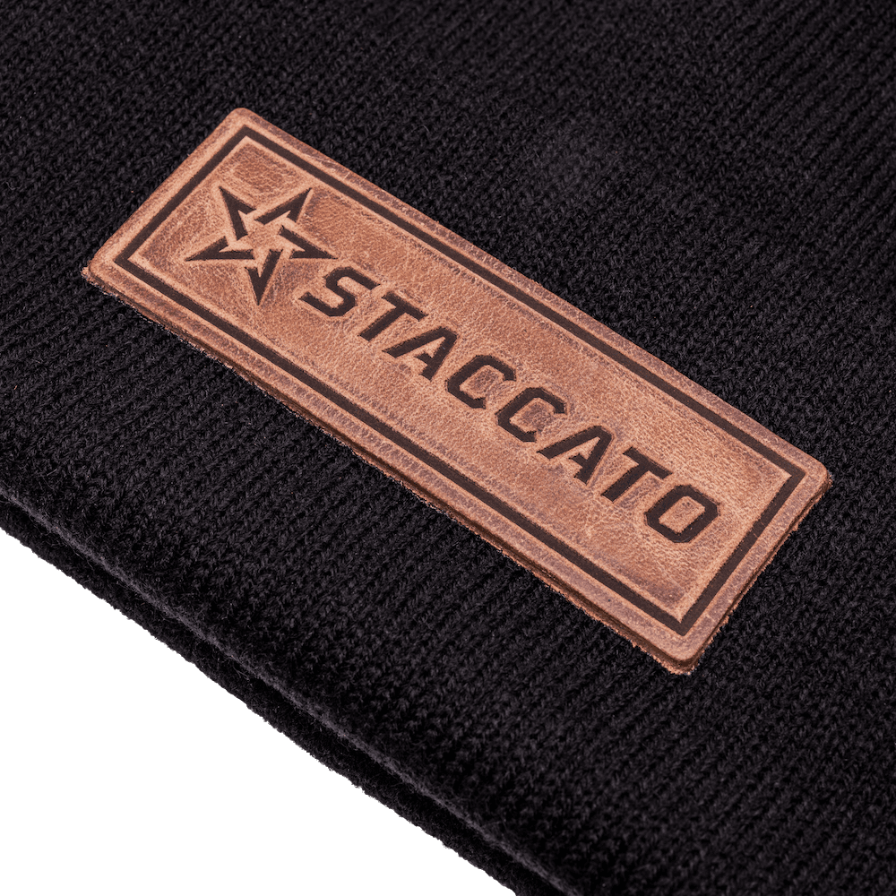 Staccato Leather Patch Beanie